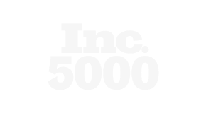 logo for Inc. 5000 with the two words stacked on top of each other in all white lettering