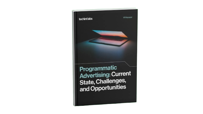 A white paper showcasing the challenges and opportunities within programmatic advertising, emphasizing current trends and future prospects