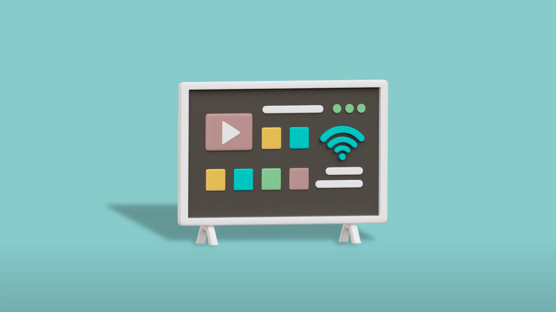 A clean whiteboard featuring a Wi-Fi icon, representing access to wireless internet services.